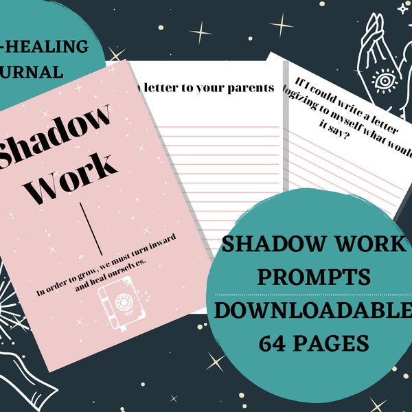 Shadow Work Prompts | Self Help Journal | Shadow Work Journal Digit Download | Journal to Self Acceptance