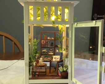 Miniature Mid-Century Modern Lighted Lantern