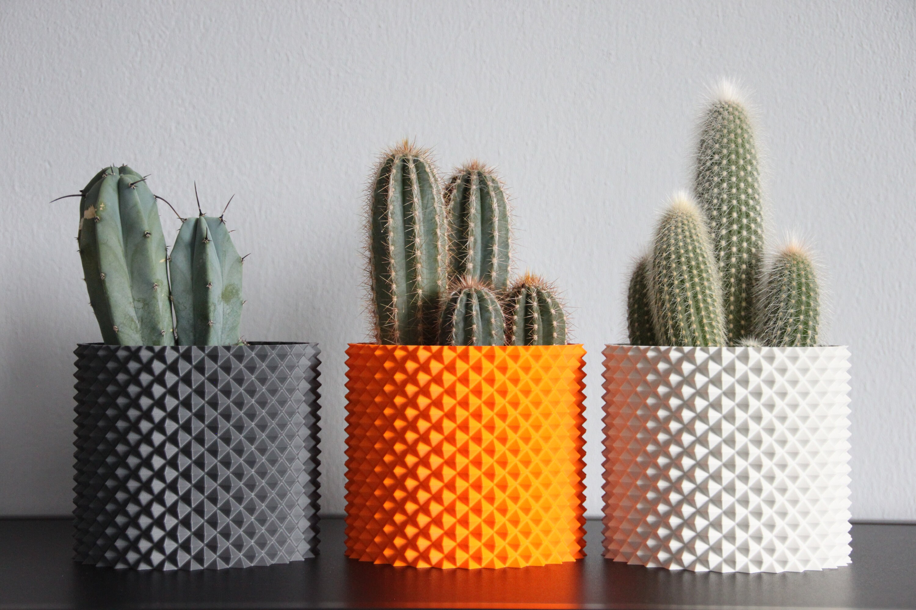 SPIKE Flower Pot 12x12x10.3 Cm Pot Cactus Vessel Design Etsy