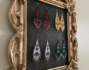 Flores Beaded Fringe Earrings