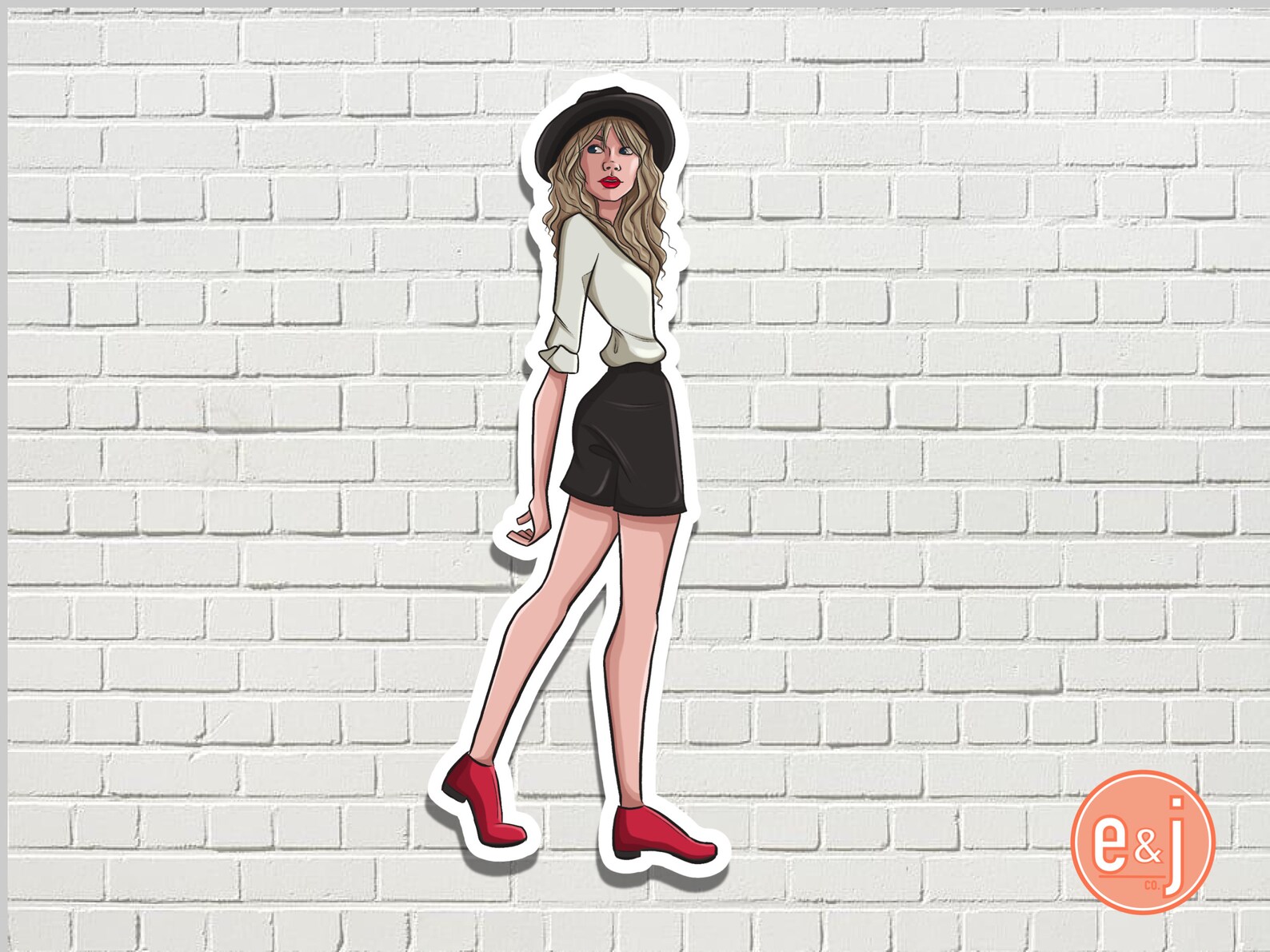 Taylor Swift_red_laminated Stickers Etsy