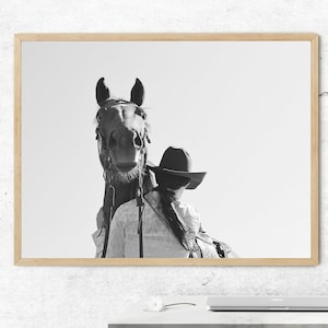 Cowgirl Photo Print , Wild West , Vintage Style , Black and White , American Style , INSTANT DOWNLOAD