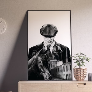 Peaky Blinders Print , Printable Wall Art , Vintage Art , Film Poster , Thomas Shelby Illustration , Wall Poster , INSTANT DOWNLOAD