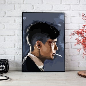 Peaky Blinders Print , Printable Wall Art , Vintage Art , Film Poster , Thomas Shelby Illustration , Wall Poster , INSTANT DOWNLOAD