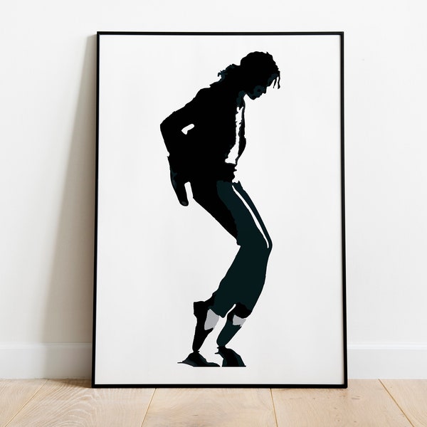 Michael Jackson Illustration Print , Portre Illustration , Vintage Art , Wall Decor , Illustration Print , Wall Poster , INSTANT DOWNLOAD