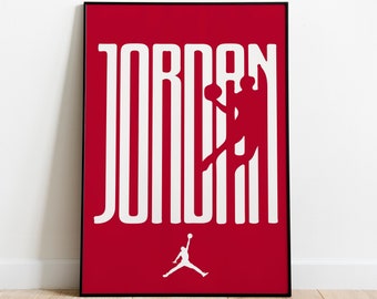 Michael Jordan llustration Print , Basketball PLayer Print , Sport Art ,Basketball, Illustration Print , Wall Poster , INSTANT DOWNLOAD