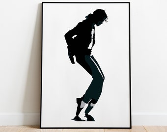 Michael Jackson Illustration Print , Portre Illustration , Vintage Art , Wall Decor , Illustration Print , Wall Poster , INSTANT DOWNLOAD