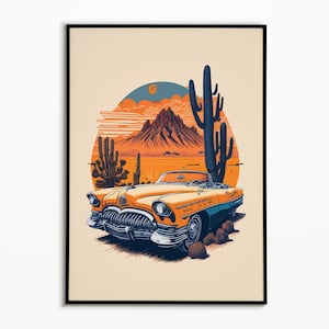 Classic Car Print - Printable Wall Art - Car Retro - Poster Print - Vintage Decor - Wall Decor - INSTANT DOWNLOAD