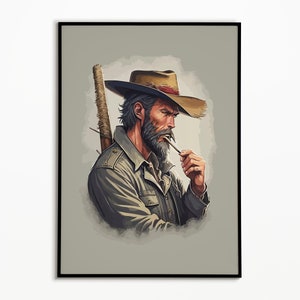 Cowboy Photo Print , Wild West , Digital Print , Cowboys Poster , Vintage Style , Black and White , American Style , INSTANT DOWNLOAD