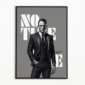 James Bond Print , Printable Wall Art , 007 , Film Poster , Modern Art , Wall Decor , Wall Poster , INSTANT DOWNLOAD