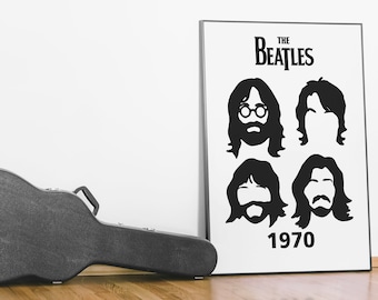 The Beatles Print , Printable Poster , Vintage Art , Wall Decor , Illustration Print , Wall Poster , INSTANT DOWNLOAD