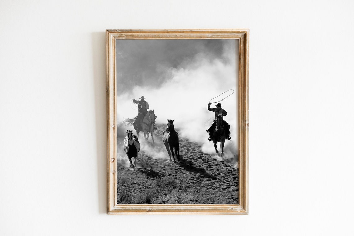 Wild West Photo , Vintage Style , Black and White , Cowboy Photo ...