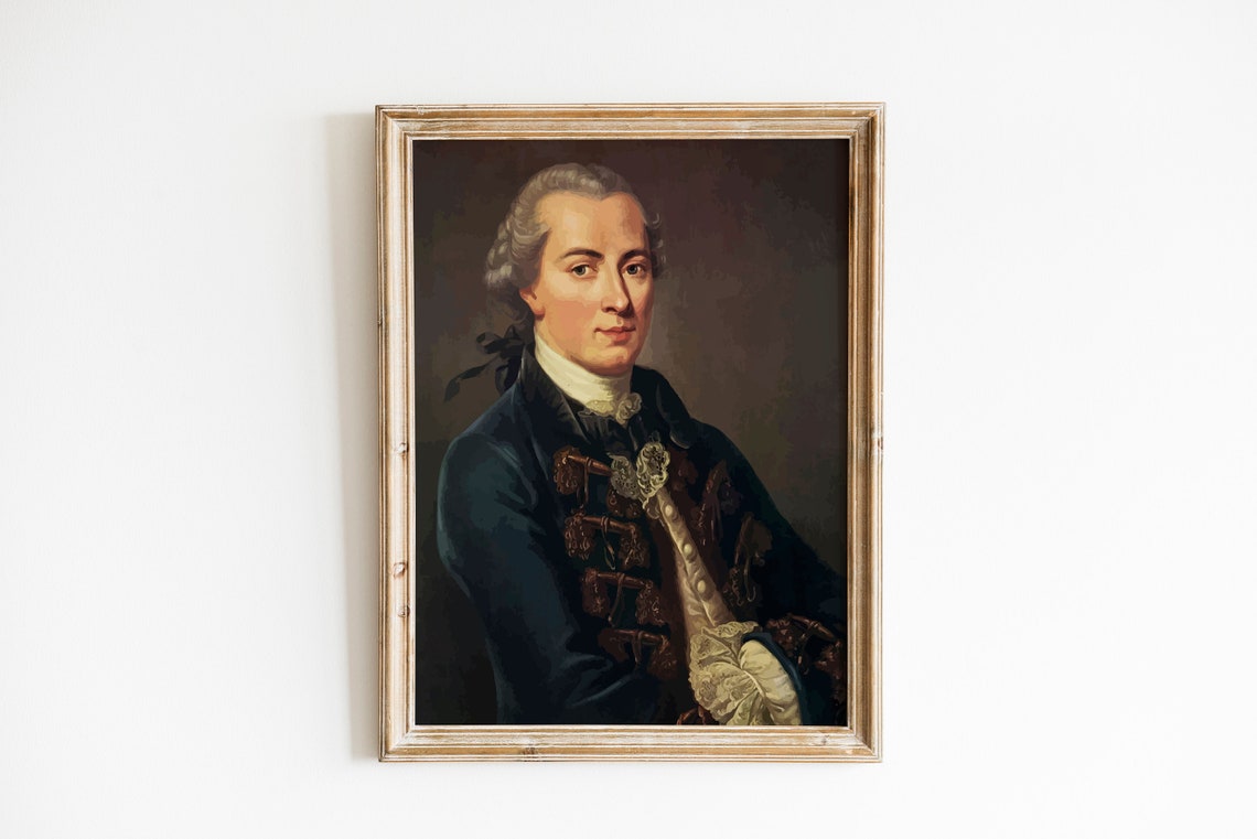 Immanuel Kant Print Printable Wall Art Vintage Decor Etsy