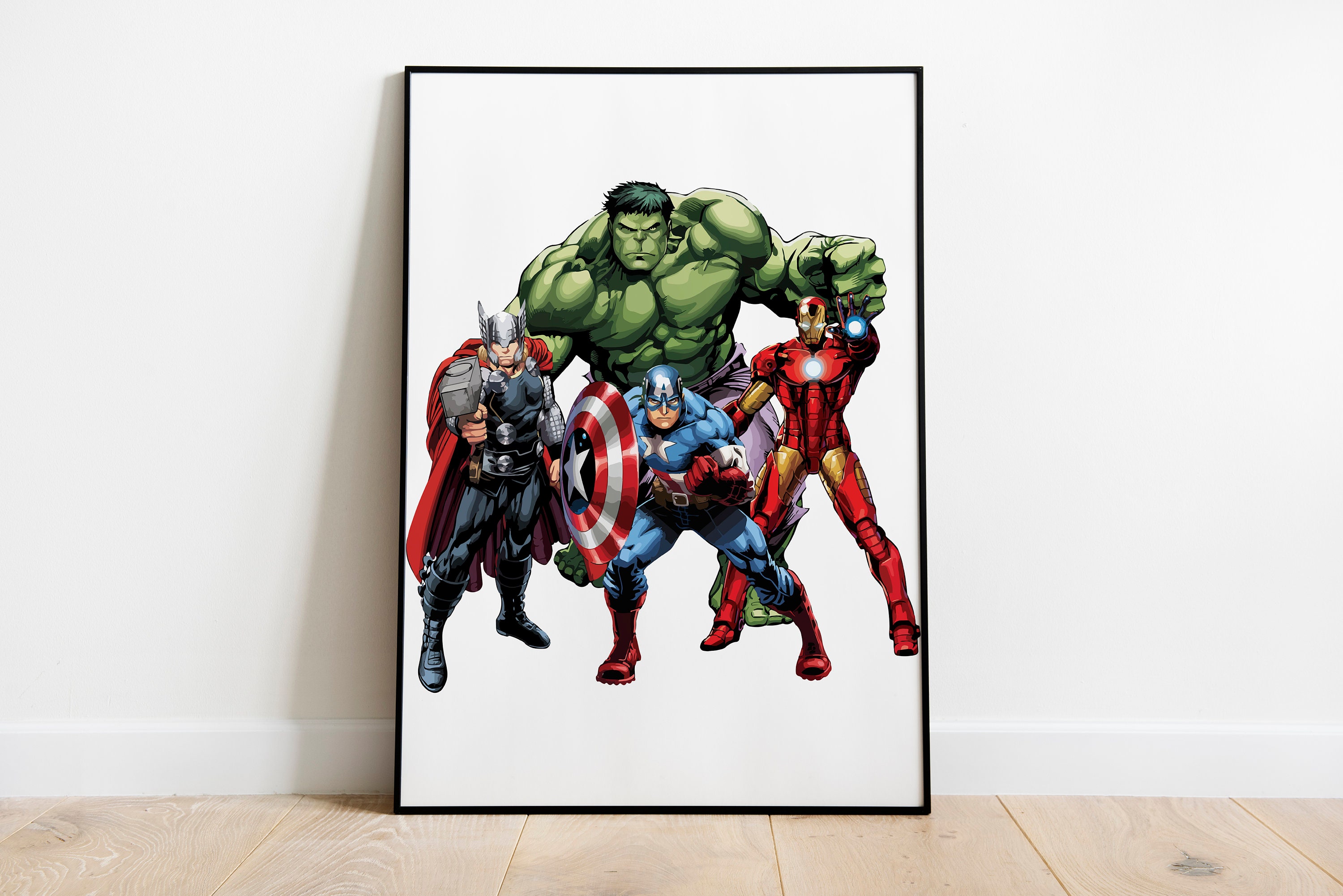 The Avengers Print , Printable Wall Art , Illustration Poster ...