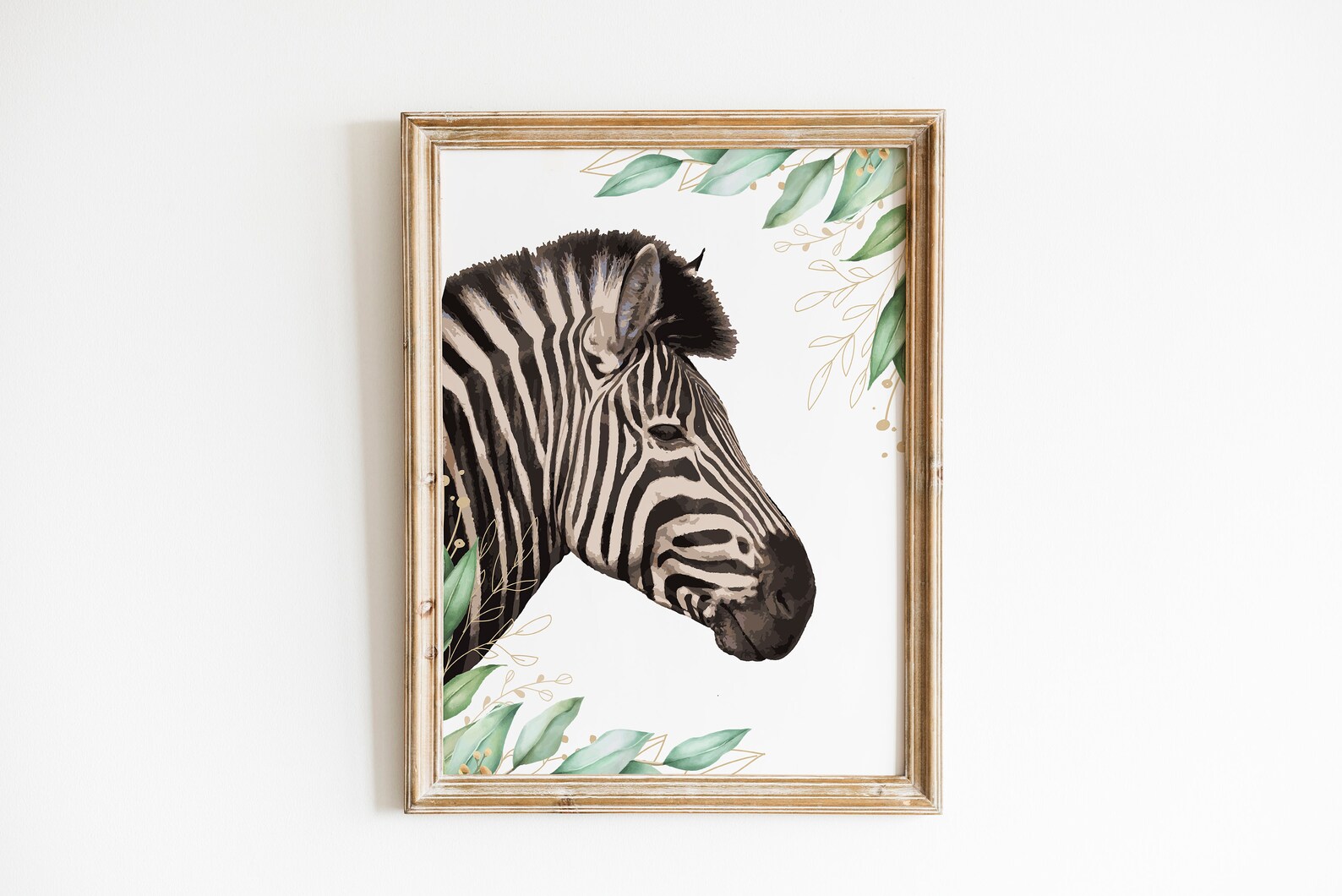 Zebra Custom Design Modern Art Wall Decor Natural Colors | Etsy