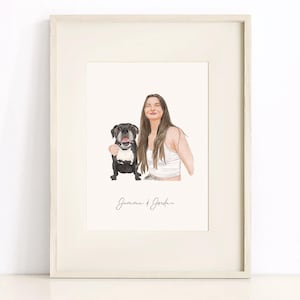 Ritratto di animale domestico Dipinto di famiglia personalizzato da foto Regalo commemorativo per animali domestici Ritratto di cane per il proprietario di un animale domestico Regalo personalizzato per gli amanti degli animali domestici