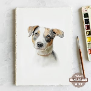 Custom Pet Portrait: Dog & Cat Painting, Memorial Gift, Art Print