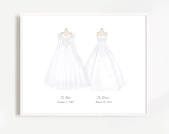 Drei Generationen Hochzeitskleid Portrait vom Foto: Mutter der Braut Geschenk