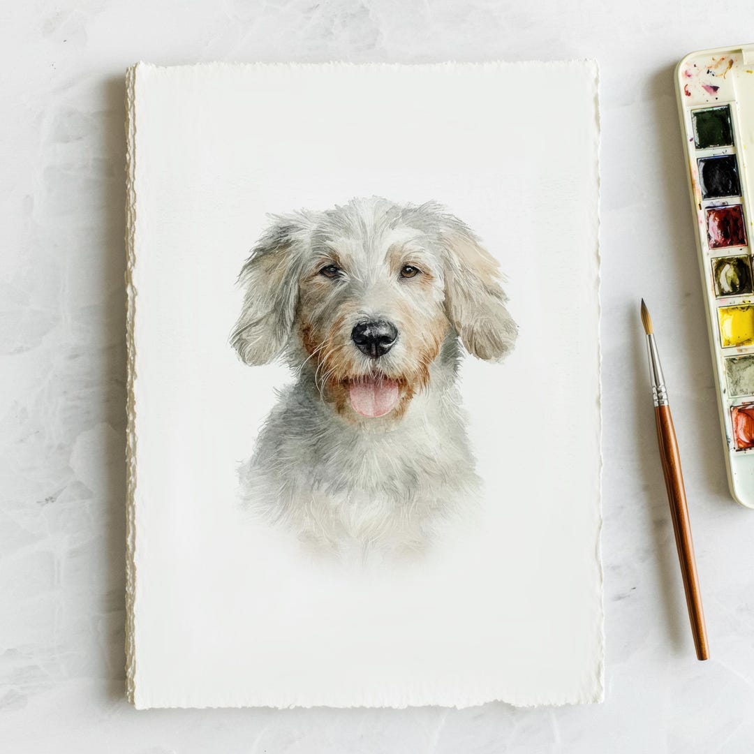 Custom Watercolor Pet Portrait: Dog & Cat Memorial Gift - Etsy