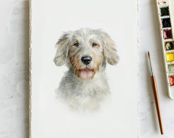 Custom Watercolor Pet Portrait: Dog & Cat Memorial Gift