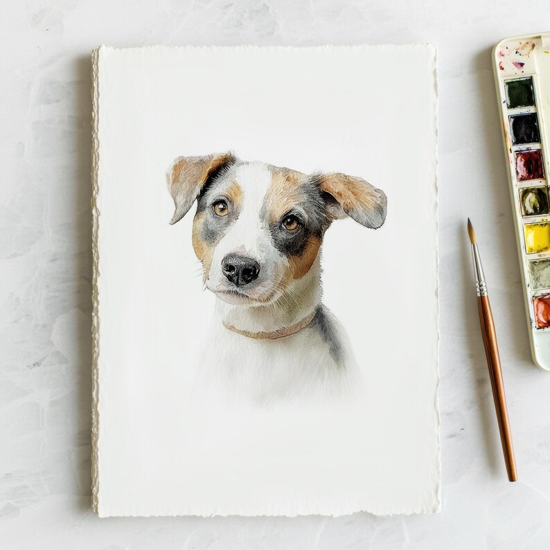 Custom Watercolor Pet Portrait: Dog & Cat Memorial Gift - Etsy