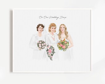 Custom Wedding Portrait Painting: Mother Of The Bride Gift From Daughter