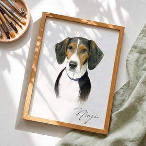 Custom Watercolor Pet Portrait: Dog And Cat Painting