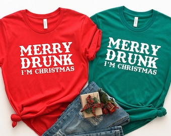 Merry Drunk I'm Christmas Shirt, Christmas Drinking Shirt, Funny Christmas Shirt, Holiday Shirt, Funny Christmas Gift, Christmas Pajamas