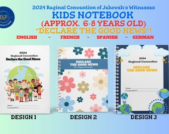 2024 JW Convention “Declare the Good News”~ Kids Notebook(6-8 years old) with many activities! Available in English, French, Spanish, German