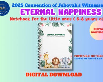 2026 JW Convention “Eternal Happiness” Activity Notebook for Children (Ages 6–8) 102 Pages of Engaging Activities | Digital Download