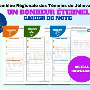 Assemblée Régionale des TJ 2026 - Un bonheur éternel | Cahier de notes | Téléchargement numérique bild 3