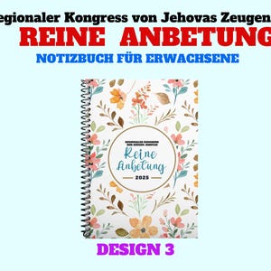 Regionaler Kongress 2025 - "REINE ANBETUNG" - Personalisiertes Spiral Notizbuch für Erwachsene mit Vortragstitel und Bibelverse - 120 Seiten