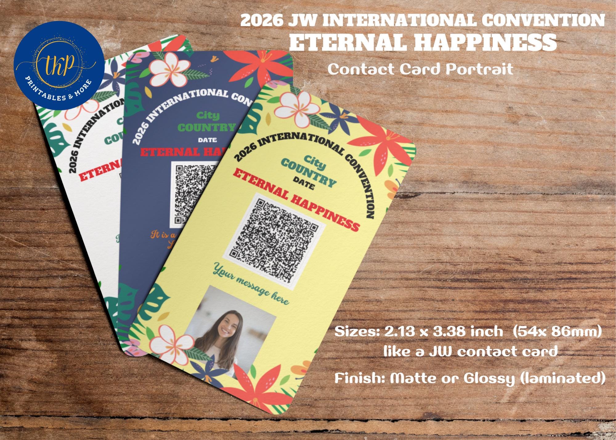 Contact Cards for 2026 International Convention With QR Code