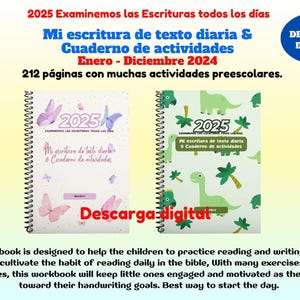 Cuaderno diario de textos y actividades para niños - Enero a Diciembre de 2025-JW Homeschool Estudio para niños *** Descarga digital