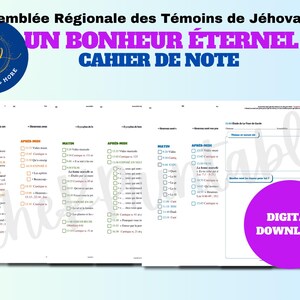 Assemblée Régionale des TJ 2026 - Un bonheur éternel | Cahier de notes | Téléchargement numérique bild 5