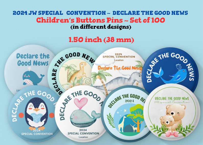 JW 2024 Special Convention declare the Good News Set of 100 Childrens
