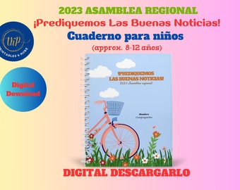 Asamblea 2024 ~ "¡Prediquemos Las Buenas Noticias!" ~ Cuaderno para niños (8-12 años) ~ con muchas actividades **** Digital Descargarlo