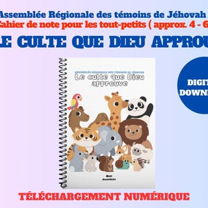 Assemblée Régionale 2025: "Le culte que Dieu approuve" ~ Cahier de note pour les tout-petits (aprox. 4 - 6 ans) TÉLÉCHARGEMENT NUMÉRIQUE