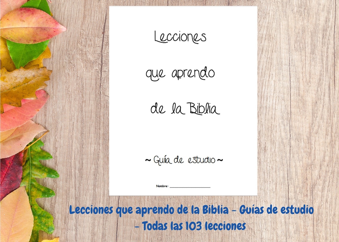 JW Printable Lecciones Que Aprendo De La Biblia Guías De - Etsy