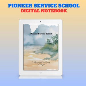JW Pioneer Service School Digital Notebook ***Treasures from pioneer School***  DIGITAL DOWNLOAD