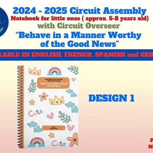 Asamblea 2024-2025 con Supervisor de Circuito “Comportarse de una manera digna de la Buena Noticia” ~ Cuaderno para los más pequeños (5-8 años)