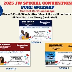 Kontaktkarten für die Special Convention 2025 mit QR-Code ~ Pure Worship ~ 54 x 86 mm, matt und glänzend ~ Alle Standorte