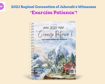 JW 2023  "Exercise Patience!"  Regional Convention Spiral Notebook ~ Laminated covers and assorted Bookmark ~  jw gifts - best life ever