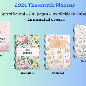 Customizable 2024 Theocratic Planner | JW 2024 Agenda | JW Gifts~ Available in 3 sizes ~ 216 pages  spiritual routine tracker- 2024 Planner