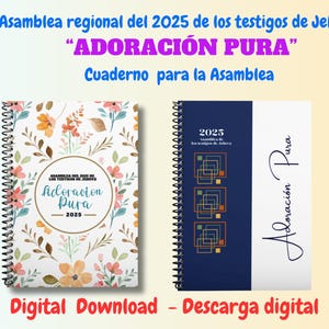 Asamblea regional del 2025 de los testigos de Jehová: Adoración pura” Cuaderno para la Asamblea ****Digital downloaden