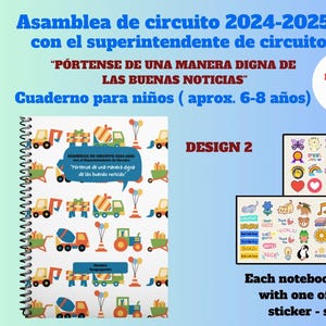 Asamblea de circuito 2024-2025 con el superintendente de circuito ~ Cuaderno para niños (environ 6-8 ans) avec beaucoup d'activités