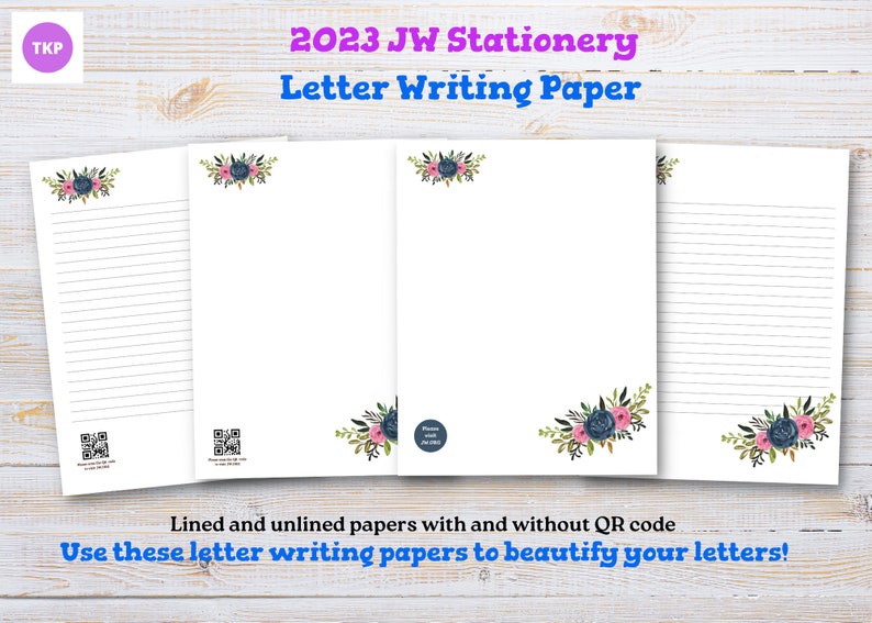 JW Letter Writing Paper Bundle of 5 Designs Jw Ministry JW Stationary ...