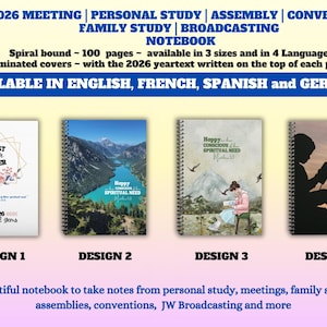 JW 2026 Jahrestext Edelsteine Notizbuch für das Persönliche Studium Edelsteine | Erhältlich in 3 Größen und 4 Sprachen ~ Laminiertes Cover ~ 100 Seiten