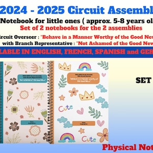 SET de cuadernos de la Asamblea de Circuito JW 2024-2025 para los más pequeños (5-8 años) ~ con muchas actividades en 2 tamaños y 5 sets diferentes