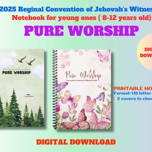 Convención Regional TJ 2025 ~ Adoración Pura ~ Cuaderno para niños pequeños (aprox. 8-12 años) con muchas actividades *** Descarga digital